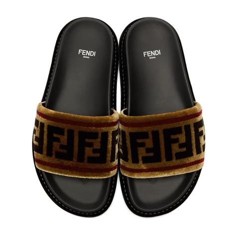 fendi multi color slides|Fendi women's slides.